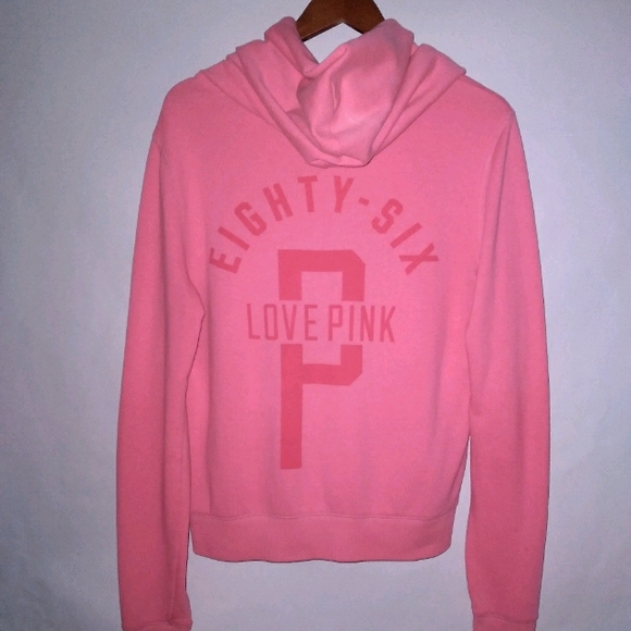 Pink Victoria secret hooded sweatshirt jacket - Picture 7 of 8